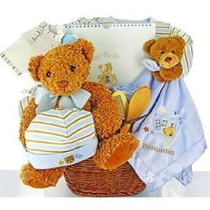  Bear Essentials Personalized Gift Basket Boy Baby