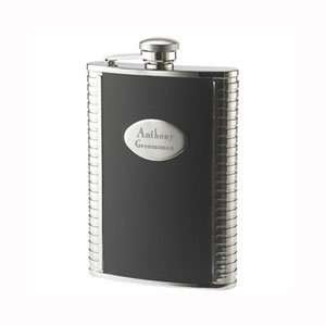  Personalized Stainless Steel Leather Flask: Kitchen 