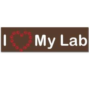  I Love My Lab Custom Customized Bumper Sticker 