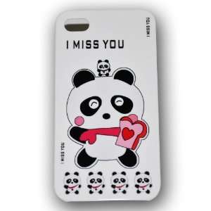  Cute Panda Case Hard Case Cover for Apple Iphone4 4g 