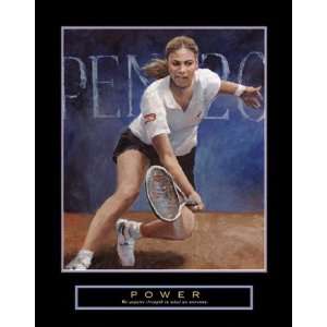  Power   Tennis Player by T.C. Chiu 22x28 Sports 