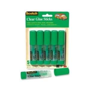  Scotch Clear Glue Stick   White   MMM6008CGS5 Office 