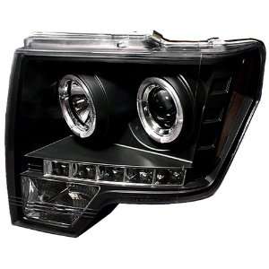   F150 / F250 LD Head Lamps Projector W/ Rings CWS 568B2 Black 1 pair