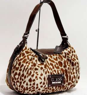 NWT GUESS Leopard Hobo Satchel Tote Bag Purse Handbag  