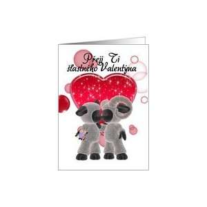  Czechoslovakian valentines day greeting card   Kissing 