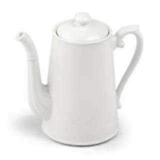 NEW Williams Sonoma APILCO Tall Coffee Pot ~ WHITE French Porcelain 