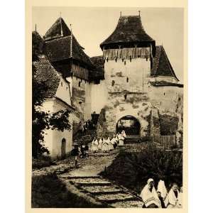  1935 Viscri Saxon Transylvania Fortified Church Romania 