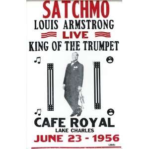 Satchmo Louis Armstrong King of the Trumpet 14 X 22 Vintage Style 