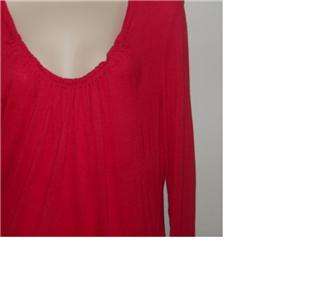 DAISY FUENTES pink Loose Fitting Long Sleeve TOP TUNIC SHIRT SZ L 