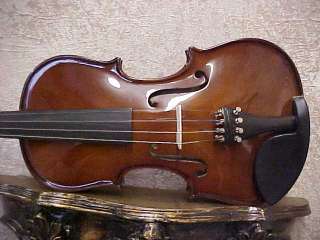 CLOSEOUT 4/4 FULL SIZE GERMAN VIOLIN FIDDLE CASE & BOW  