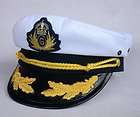 Yacht Captain Skipper Sailor Boat Cap Hat Costume New  
