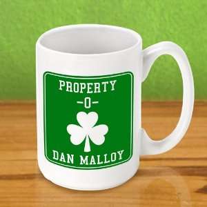 Property O Personalized Irish Coffee Mug   15 oz.:  Kitchen 