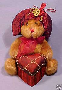Dan Dee Victorian Valentine Teddy Bear w/ Heart Box  