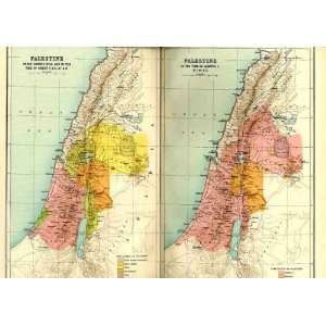   Palestine Under Herod And Agrippa I Antique Map 1915