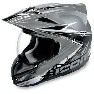  Icon Variant Salvo Helmet   X Large/Silver Automotive