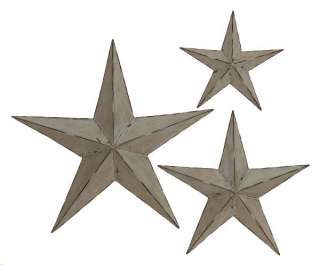 Set Of 3 Handcrafted Rustic Metal Wall Decor Stars $100  