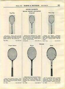 1937 Wright Ditson Reach Tennis Rackets Davis Cup ad  