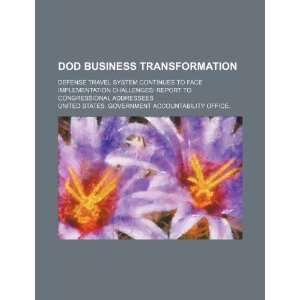  DOD business transformation Defense travel system 