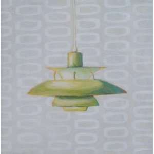  Arne Jacobsen Pendant, Original Painting, Home Decor 