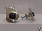 satin nickel with black cabinet knob hardware pull expedited shipping