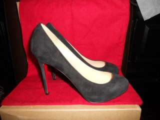 Christian Louboutin NEW DECLIC Suede Platform Heels Pumps Shoes Black 