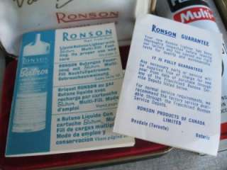 Ronson Varaflame Butane Cigarette Lighter in Original Box & Case 