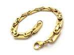 Mens Gold Tone Stainless Steel Bracelet Chain #U20077  