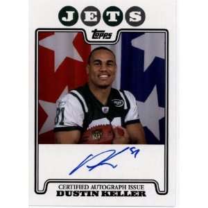  Rookie Premiere Autographs #DK Dustin Keller RC   Rookie Insert Card 