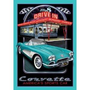  Sign General Motors Diner 58 Corvette