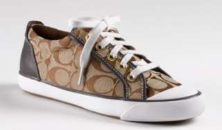 Coach Barrett Khaki / Chocolate Sneakers Shoes Size 7 663360004714 
