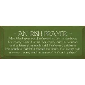  An Irish Prayer Wooden Sign: Home & Kitchen