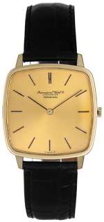 IWC Schaffhausen Mens 18k Gold Dress Watch  