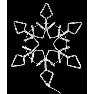  48 Pure White LED Lighted Rope Light Snowflake Commercial 