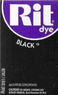 BASKETRY DYE: RIT DYE  BLACK POWDER BOX  