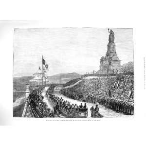   1883 GERMAN NATIONAL MONUMENT RUDESHEIM BINGEN RHINE