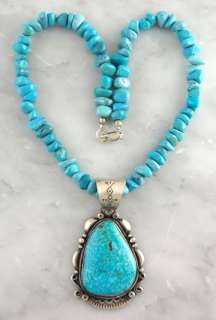 Rita Tom Silver Turquoise Necklace Native American  