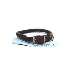  3 PACK ROLLED LEATHER COLLAR, Color BURGUNDY; Size 3/8 