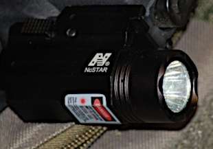 Rail Mount Pistol Flashlight Green Laser Combo Tactical  