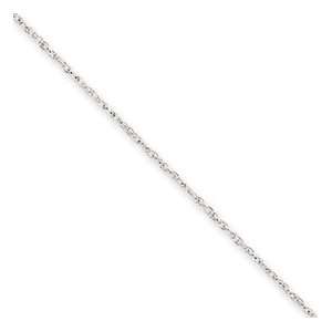  14K White Gold .8mm Polished Baby Rope Chain 20 Jewelry