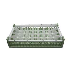 Specialty Half Size Short 32 Compartment Glass Rack, Light Green 