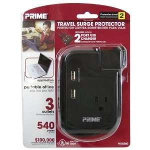  Prime Wire & Cable Travel Surge Protector, Model# PBTSUSB3 