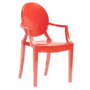  Zuo Anime Acrylic Dining Side Chair in Red