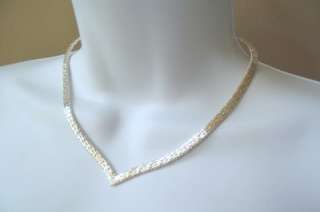 Pure Sterling Silver Boucle Riccio V Collar Necklace Italy 25 grams 