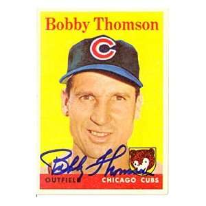  Bobby Thomson Autograph/Signed Vintage Card (JSA): Sports 