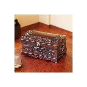   Mohena wood and leather jewelry box, Colonial Legacy Home & Kitchen