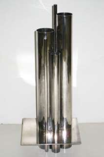 Gio Ponti Silverplated Metal Vase Made by Christofle  