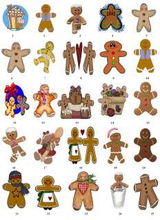 Gingerbread Man Food Return Address Labels Favor Tags  