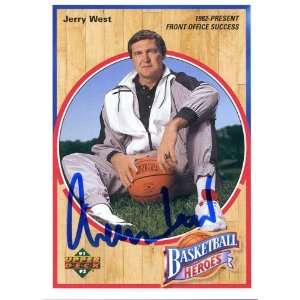  Jerry West Autographed/Hand Signed 1992 Upper Deck Card 