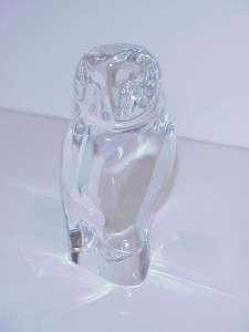 baccarat crystal owl figurine