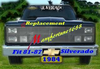 81 86 82 83 87 1984 1985 Chevy Silverado Billet Grille  